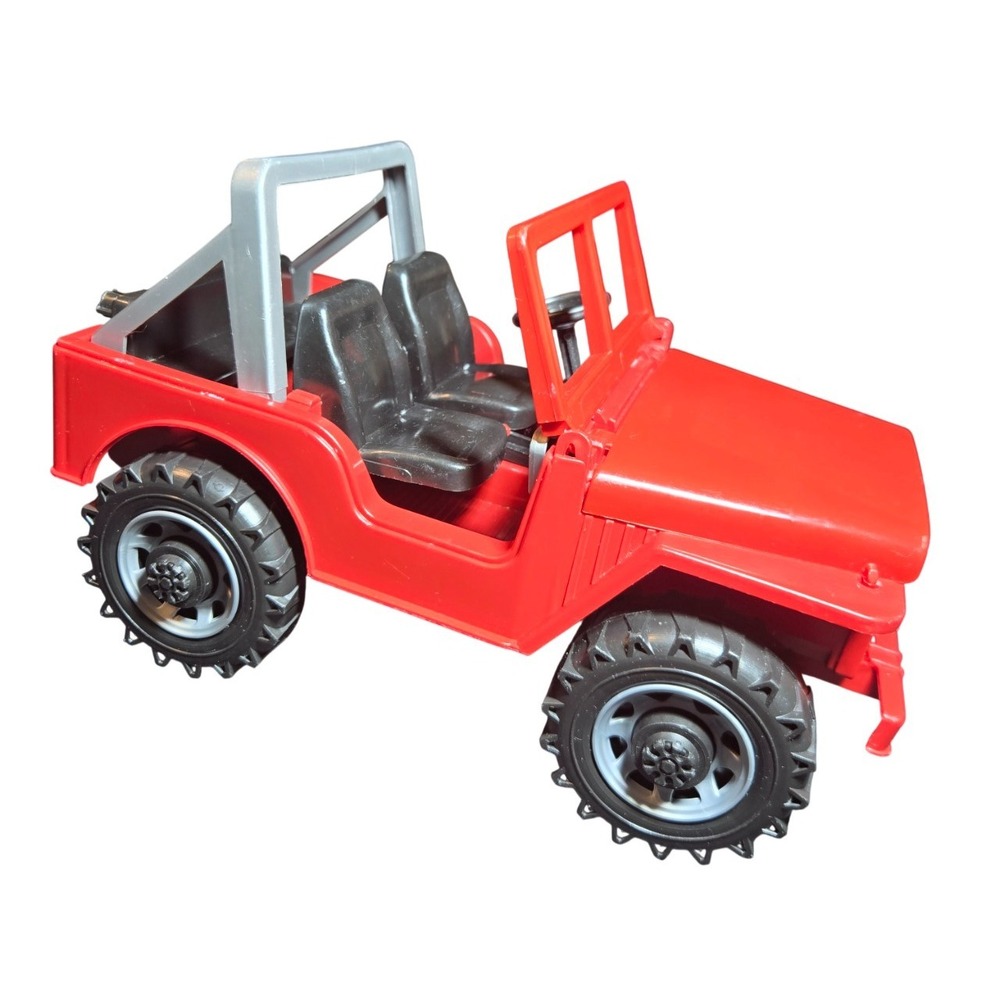 Bruder Super Eagle Jeep Wrangler 4x4 Red Vintage Plastic Toy Made in Germany